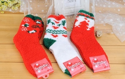 樂高家居毛絨圣誕襪3色組合裝 聚美優品限時特賣，正品折扣不容錯過